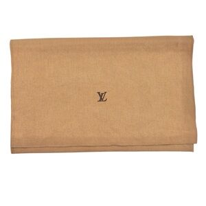 Louis Vuitton Authentic Vintage Tan Fold Over Dust Bag Envelope with LV monogram